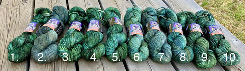 New Yarns Sirius Aqua/Charcoal/Green SS Samples