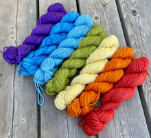 Talisman Worsted - Rainbow Dash 7 skein Gradient set (2 oz skeins)