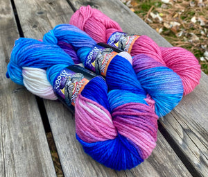 Dryad Organic Bulky - Snow Princess Colorway, Pink Semisolid