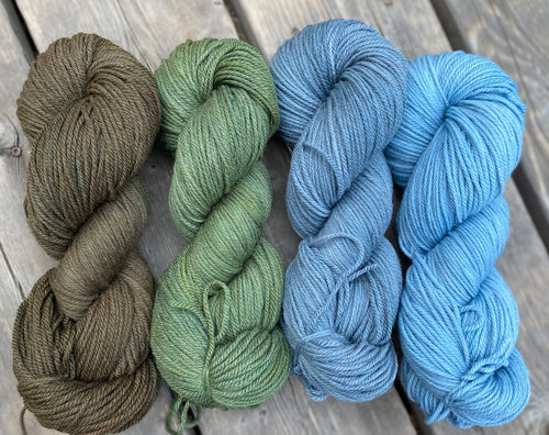 Juniper DK - Single Skeins-- Greens, Blues  Semisolids